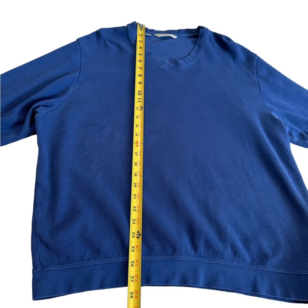 Cutter & Buck V-Neck Blue Sweatshirt Size Large - Picture 17 of 17